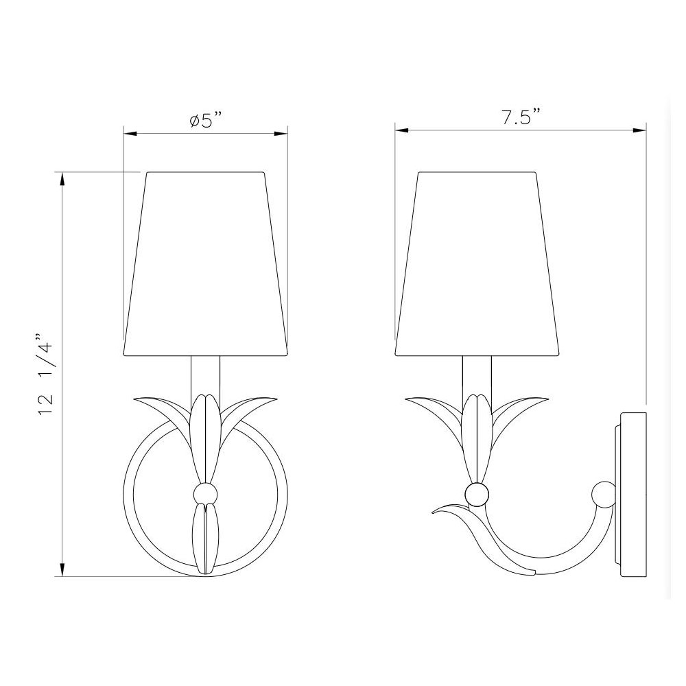 Z-Lite 1 Light Wall Sconce, Gold Leaf. Picture 8