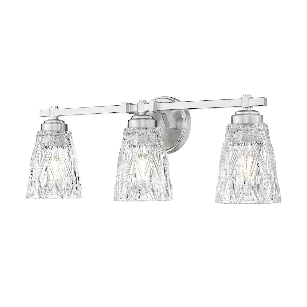 Z-Lite 3 Light Vanity, Brushed Nickel. Picture 1