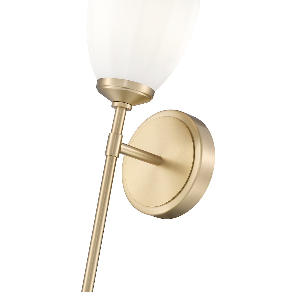 Z-Lite Oren 1 Light Wall Sconce in Modern Gold color, Steel frame. Picture 4