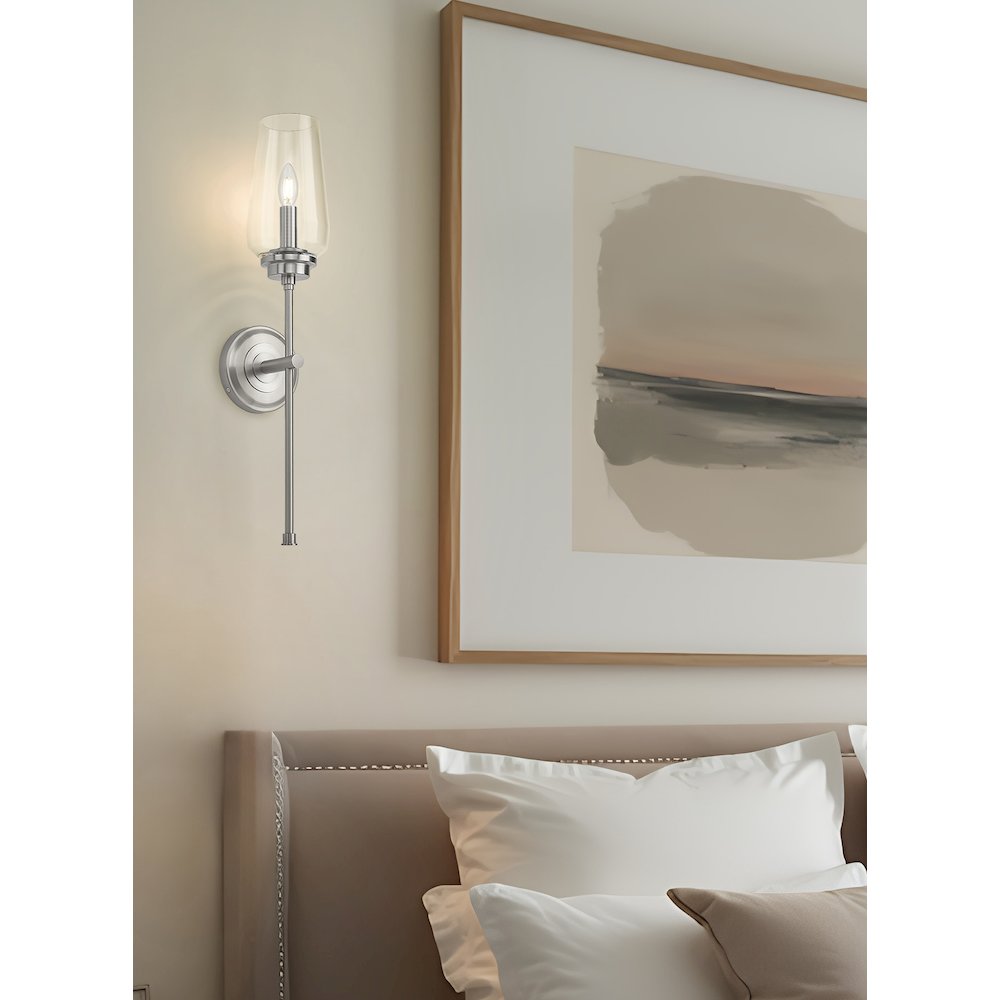 Z-Lite 1 Light Wall Sconce, Brushed Nickel. Picture 6