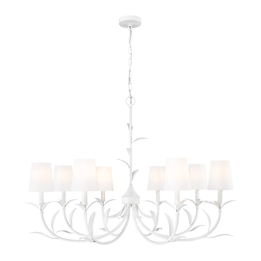 Z-Lite 8 Light Chandelier, Textured White. Picture 1