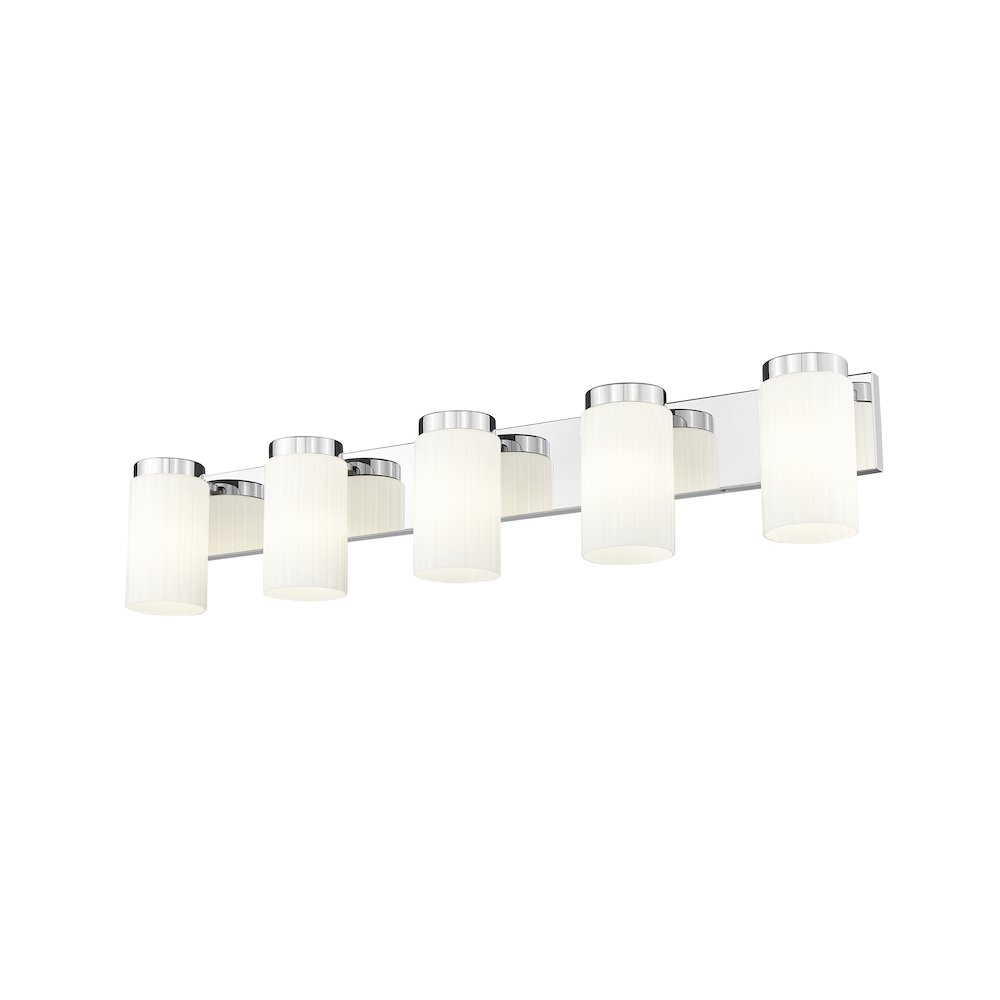 Z-Lite Burk 5 Light Vanity, Chrome. Picture 2
