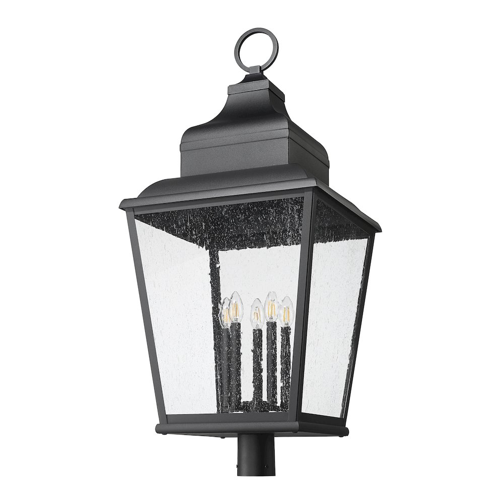Z-Lite 5 Light Outdoor Post Mount Fixture, Sand Black. Picture 5