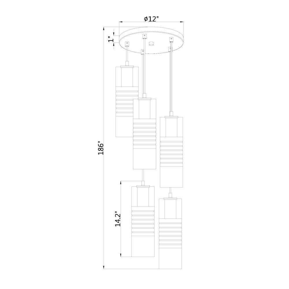 Z-Lite 5 Light Chandelier. Picture 8
