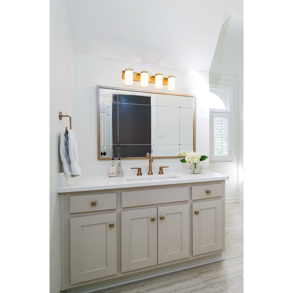 Z-Lite Burk 4 Light Vanity, Luxe Gold. Picture 7