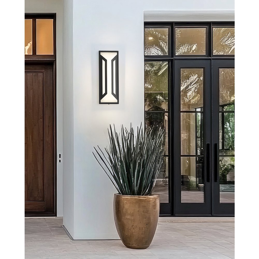 Z-Lite 2 Light Outdoor Wall Light, Sand Black. Picture 6