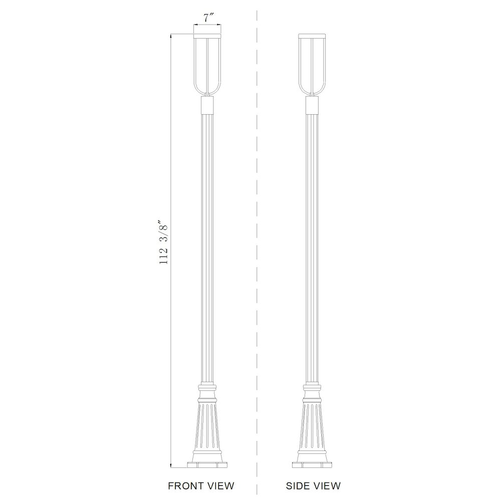Z-Lite 1 Light Outdoor Post Mounted Fixture. Picture 8