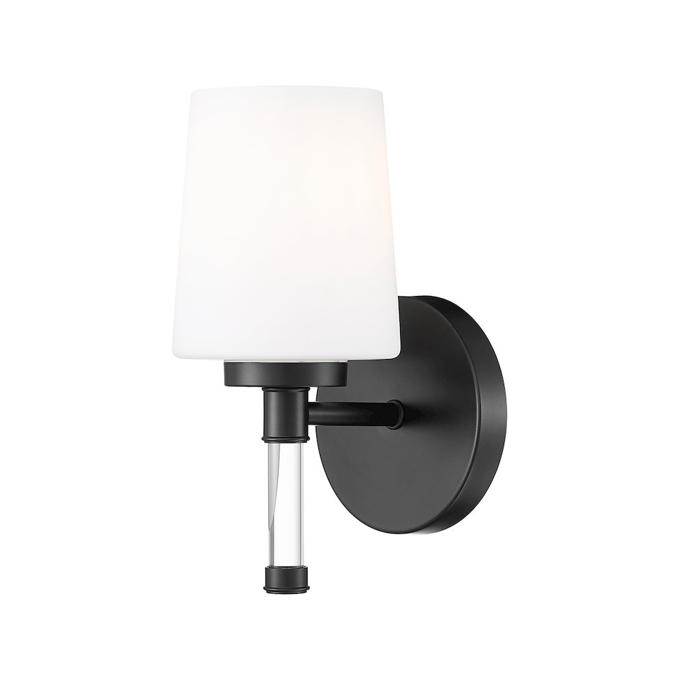 Z-Lite 1 Light Vanity, Matte Black. Picture 1