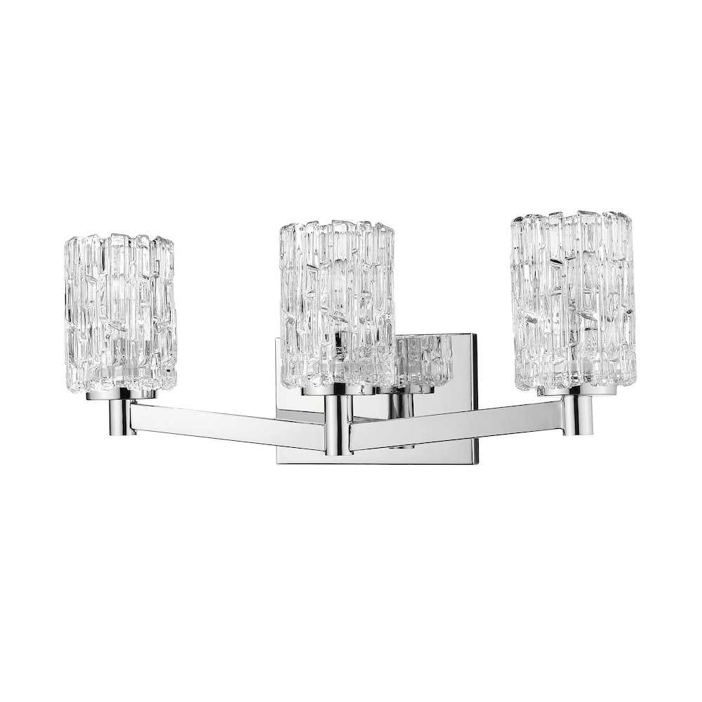 Z-Lite Aubrey 3 Light Vanity in Chrome Frame Finish. Picture 5