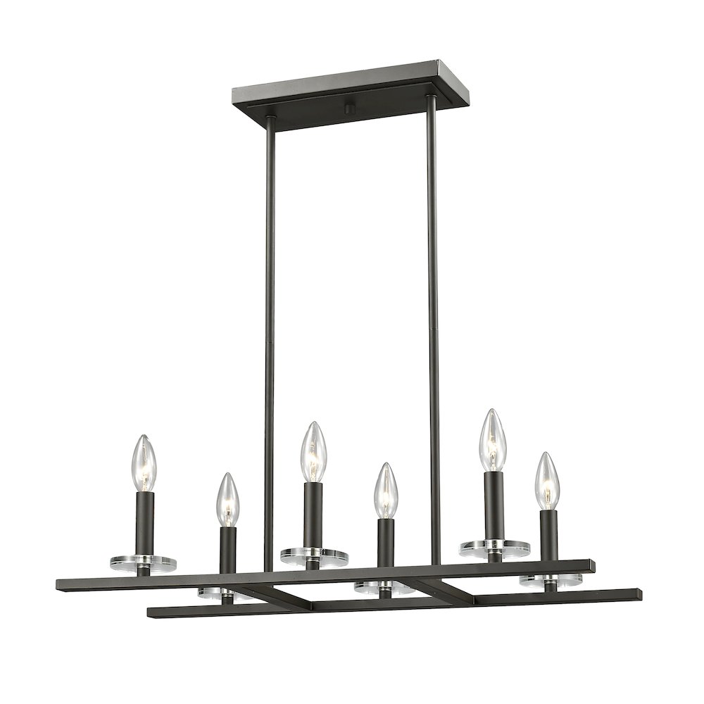 Z-Lite 6 Light Linear Chandelier. Picture 1