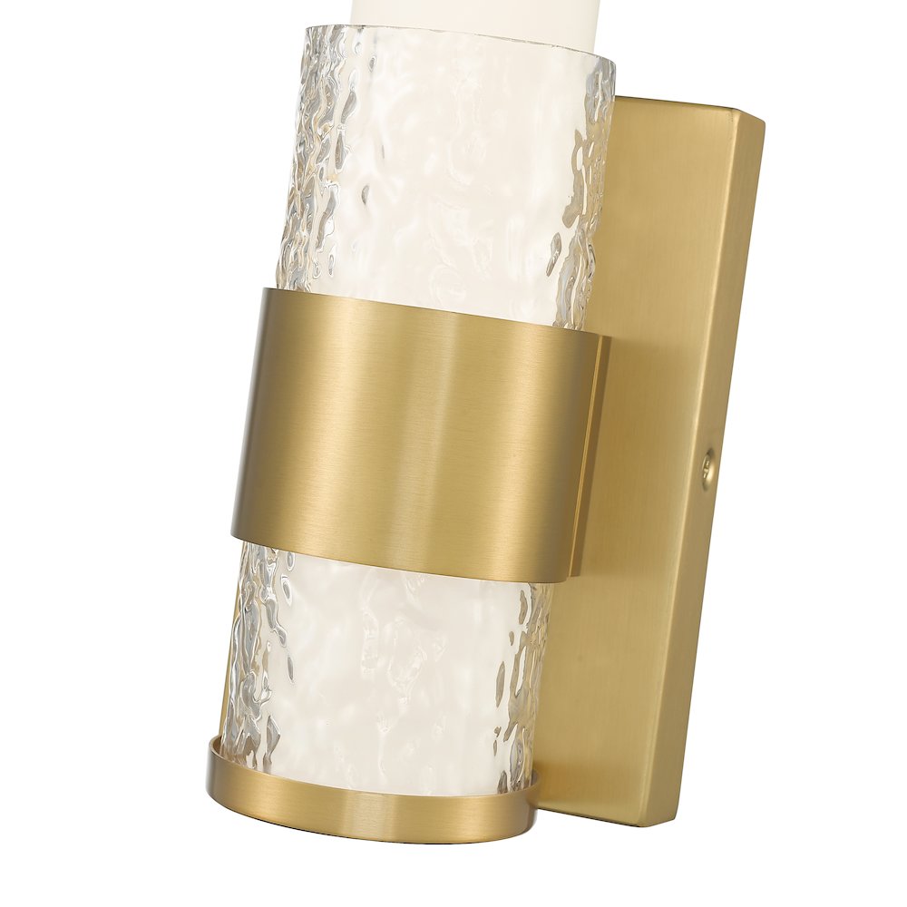 Z-Lite Egon 1 Light Wall Sconce in Modern Gold color, Steel frame. Picture 4
