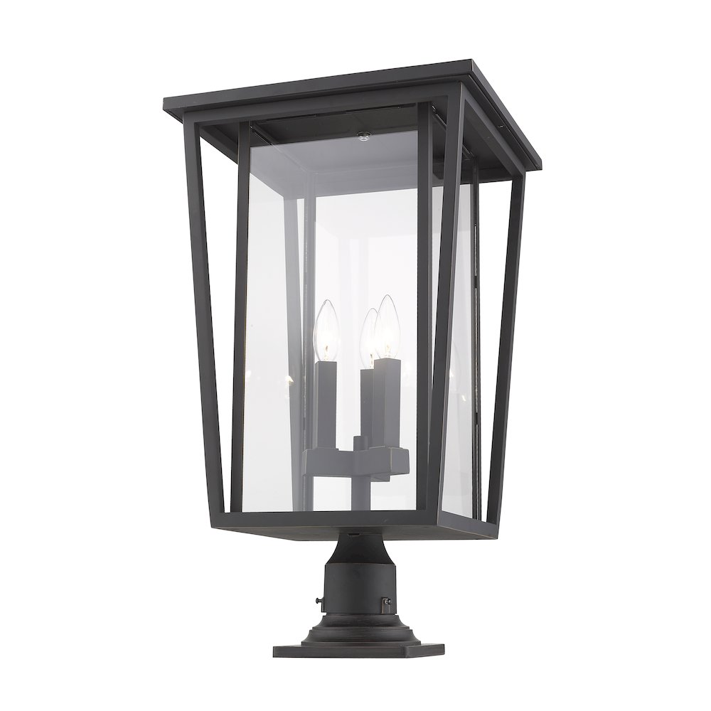 Z-Lite 3 Light Outdoor Pier Mounted Fixture. Picture 1