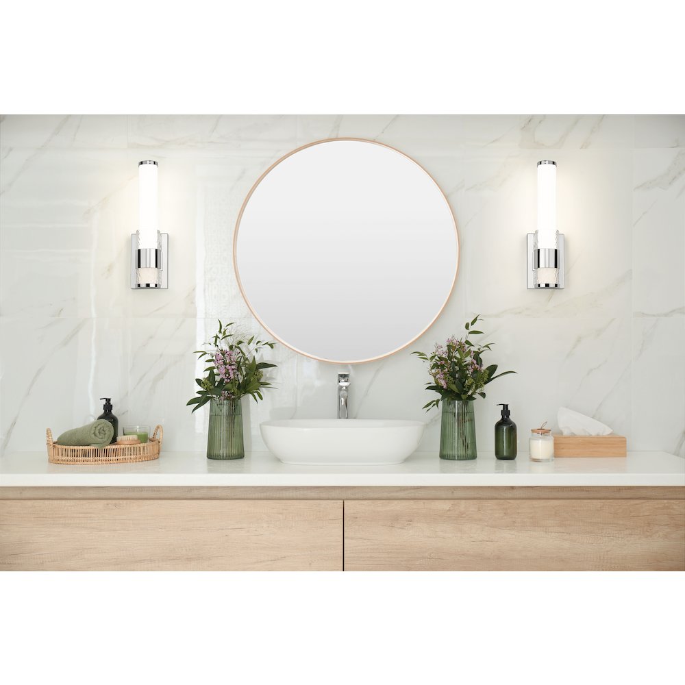 Z-Lite Egon 1 Light Wall Sconce in Chrome color, Steel frame. Picture 6