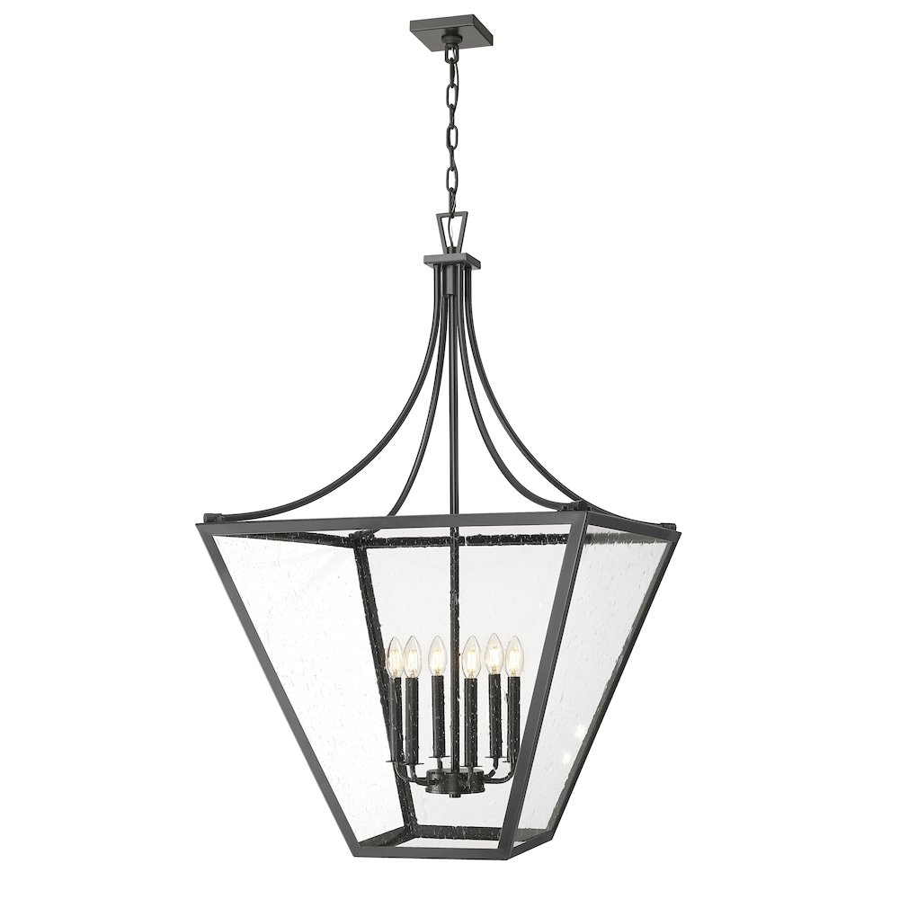 Z-Lite 6 Light Chandelier, Iron Ore. Picture 1