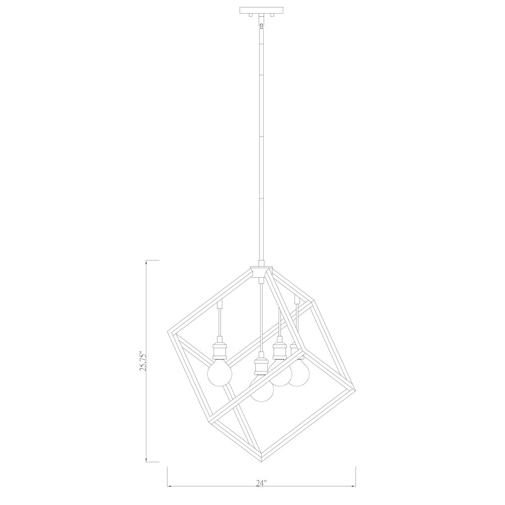Z-Lite 4 Light Chandelier. Picture 8