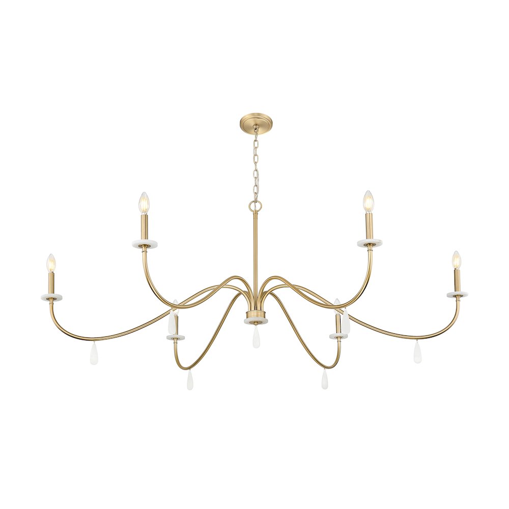 Z-Lite 6 Light Chandelier, Mordern Gold. Picture 2