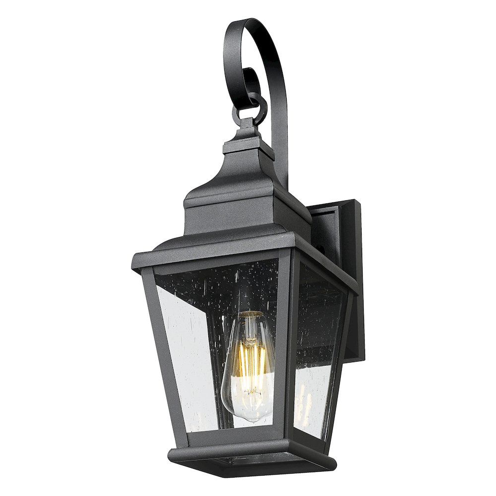 Z-Lite 1 Light Outdoor Wall Light, Sand Black. Picture 3