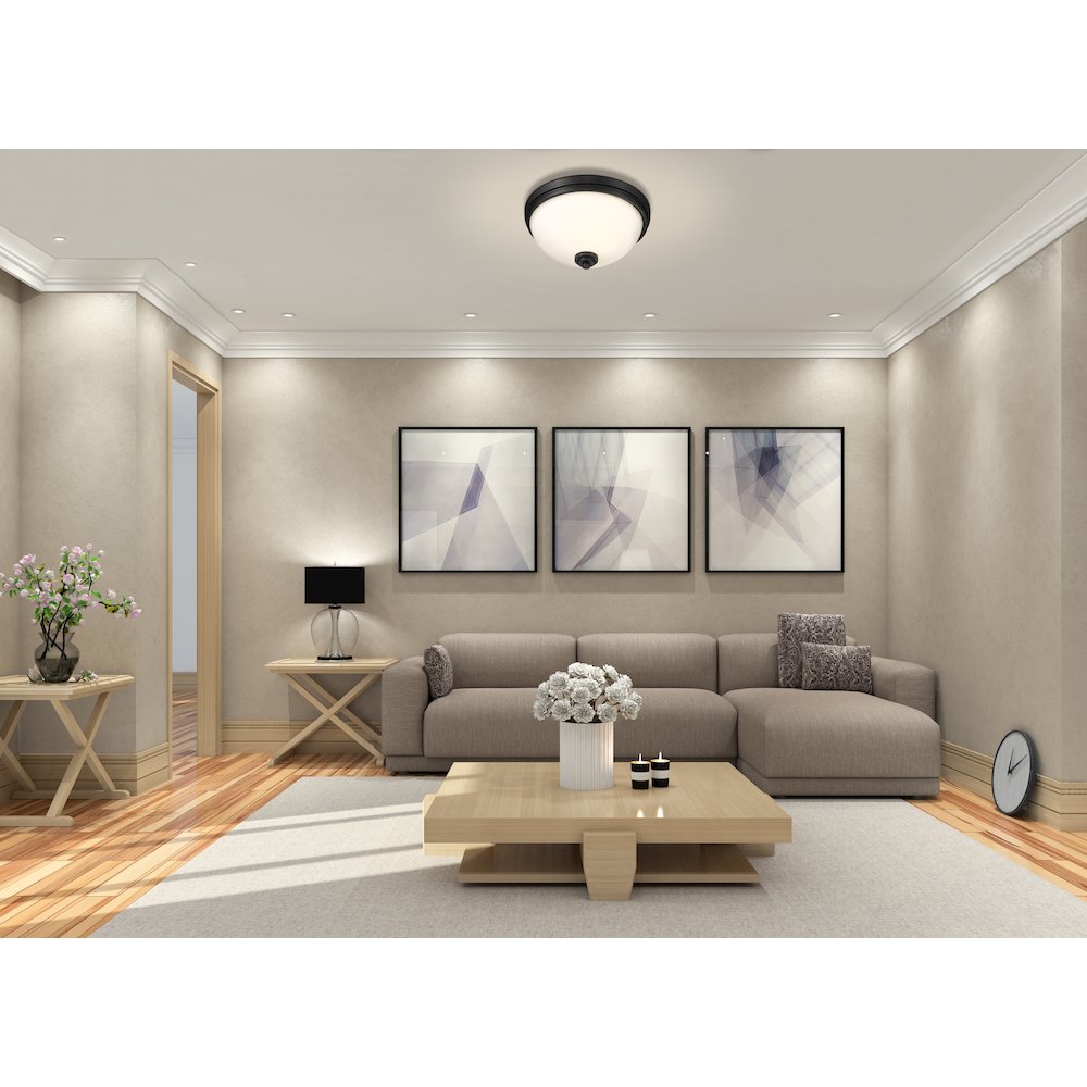 Z-Lite 3 Light Flush Mount. Picture 6