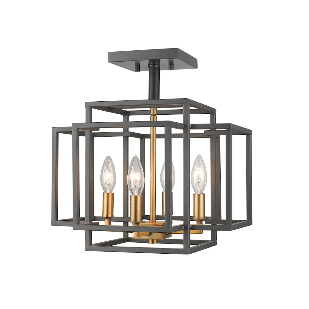 Z-Lite 4 Light Semi Flush Mount. Picture 1