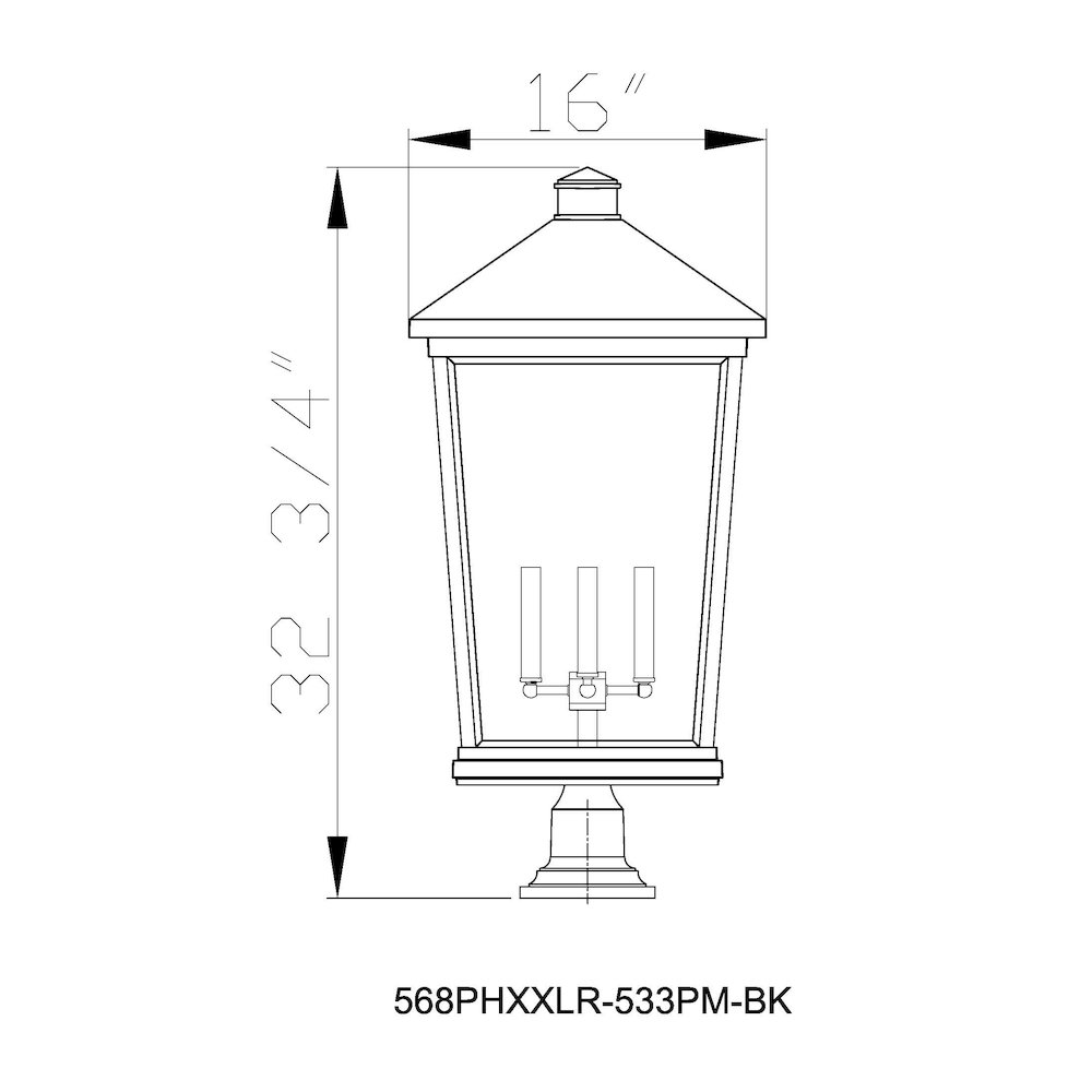 Z-Lite 4 Light Outdoor Pier Mounted Fixture. Picture 8