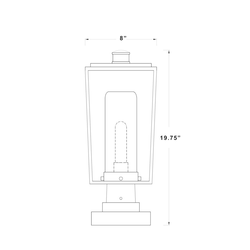 Z-Lite 1 Light Outdoor Pier Mounted Fixture. Picture 8