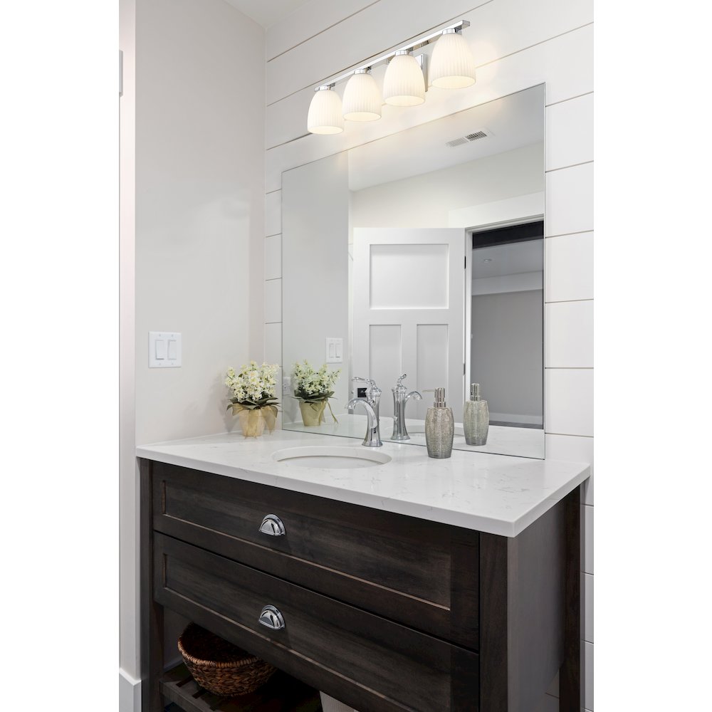 Z-Lite Naya 4 Light Vanity in Chrome color, Steel frame. Picture 7