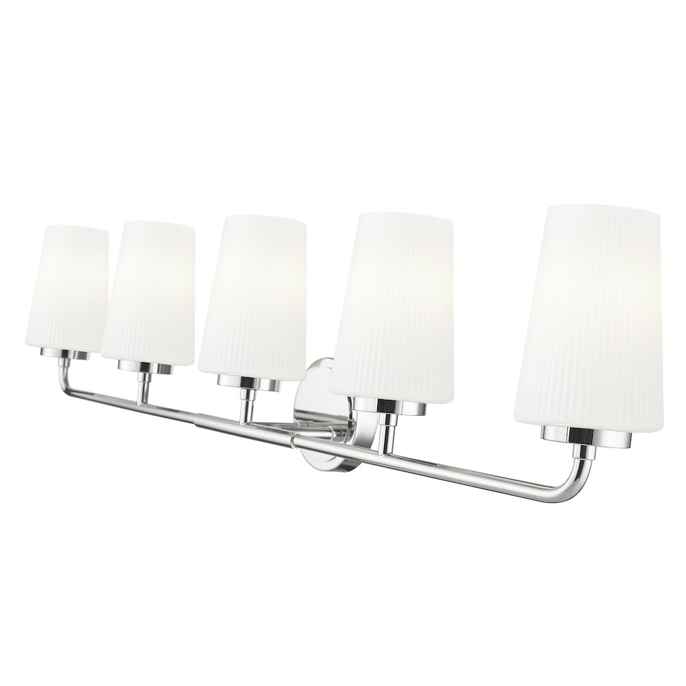 Z-Lite Montford 5 Light Vanity in Chrome color, Steel frame. Picture 4