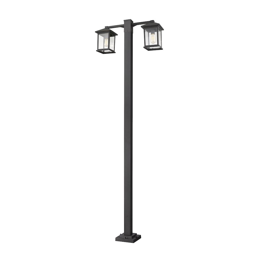 Z-Lite 2 Light Outdoor Post Mounted Fixture. Picture 1