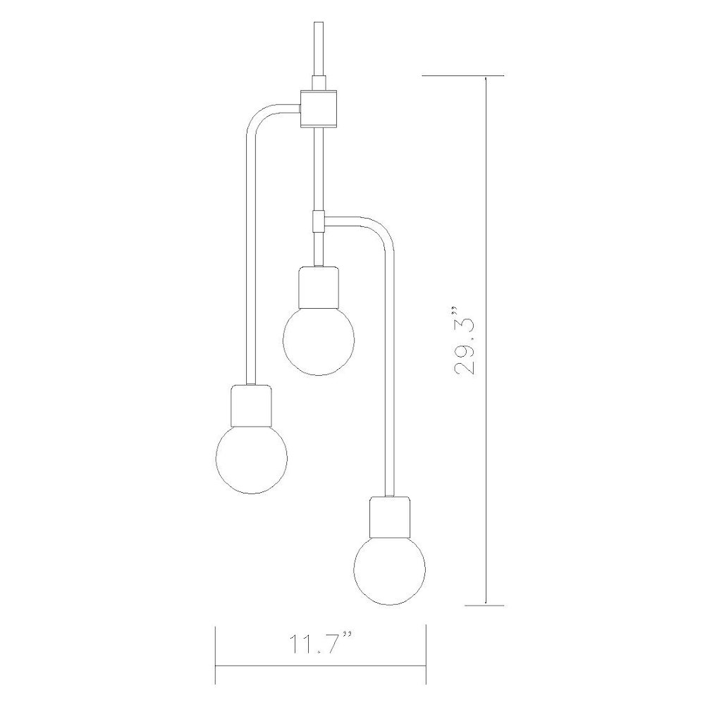 Z-Lite 3 Light Chandelier. Picture 8