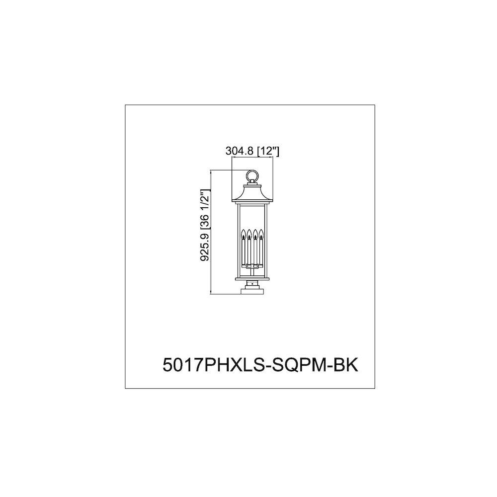 Z-Lite 6 Light Outdoor Pier Mounted Fixture. Picture 8