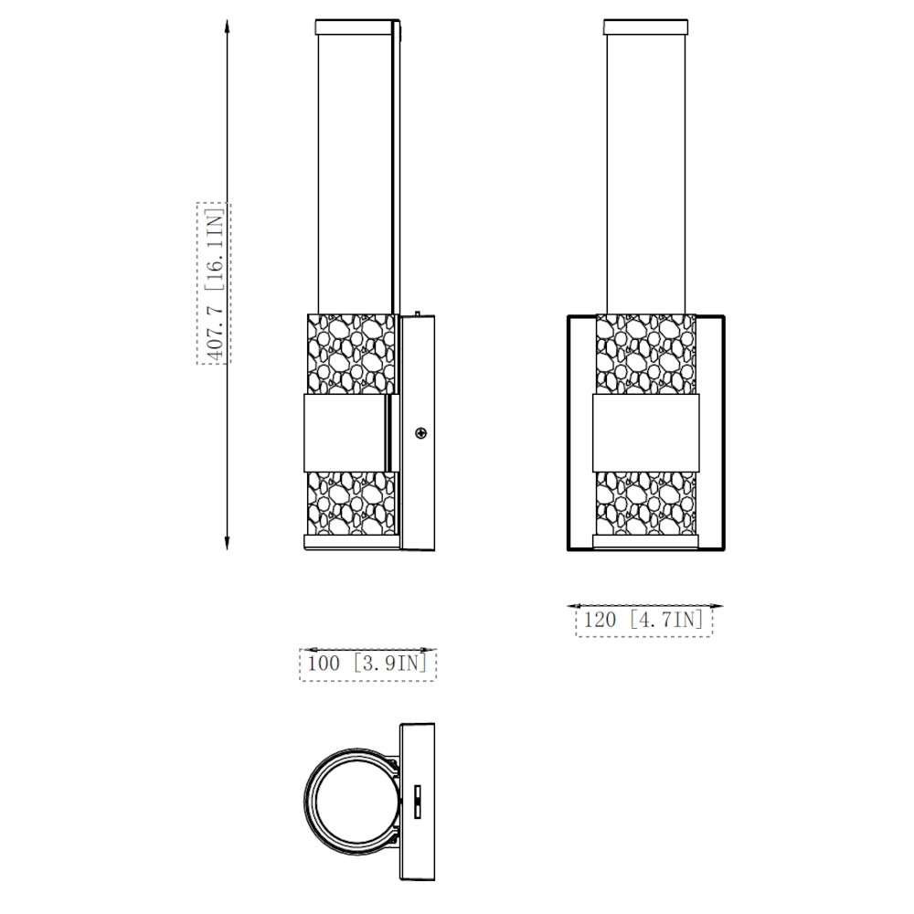 Z-Lite Egon 1 Light Wall Sconce in Brushed Nickel color, Steel frame. Picture 8