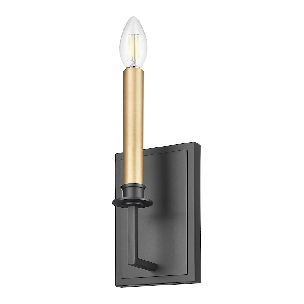 Z-Lite 2 Light Wall Sconce, Matte Black. Picture 7