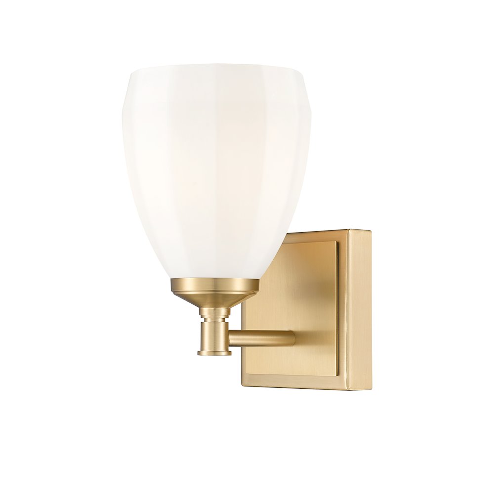 Z-Lite Oren 1 Light Vanity in Modern Gold color, Steel frame. Picture 1