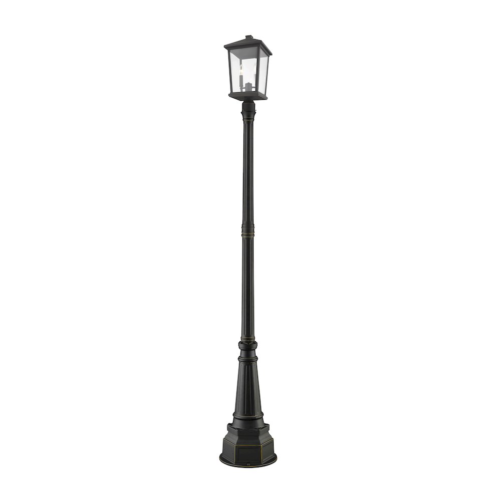 Z-Lite 3 Light Outdoor Post Mounted Fixture. Picture 1