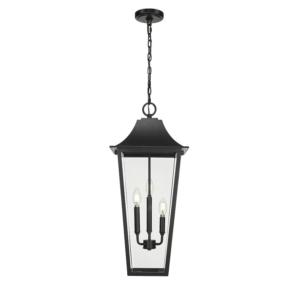 Z-Lite 3 Light Outdoor Chain Mount Ceiling Fixture. Picture 3