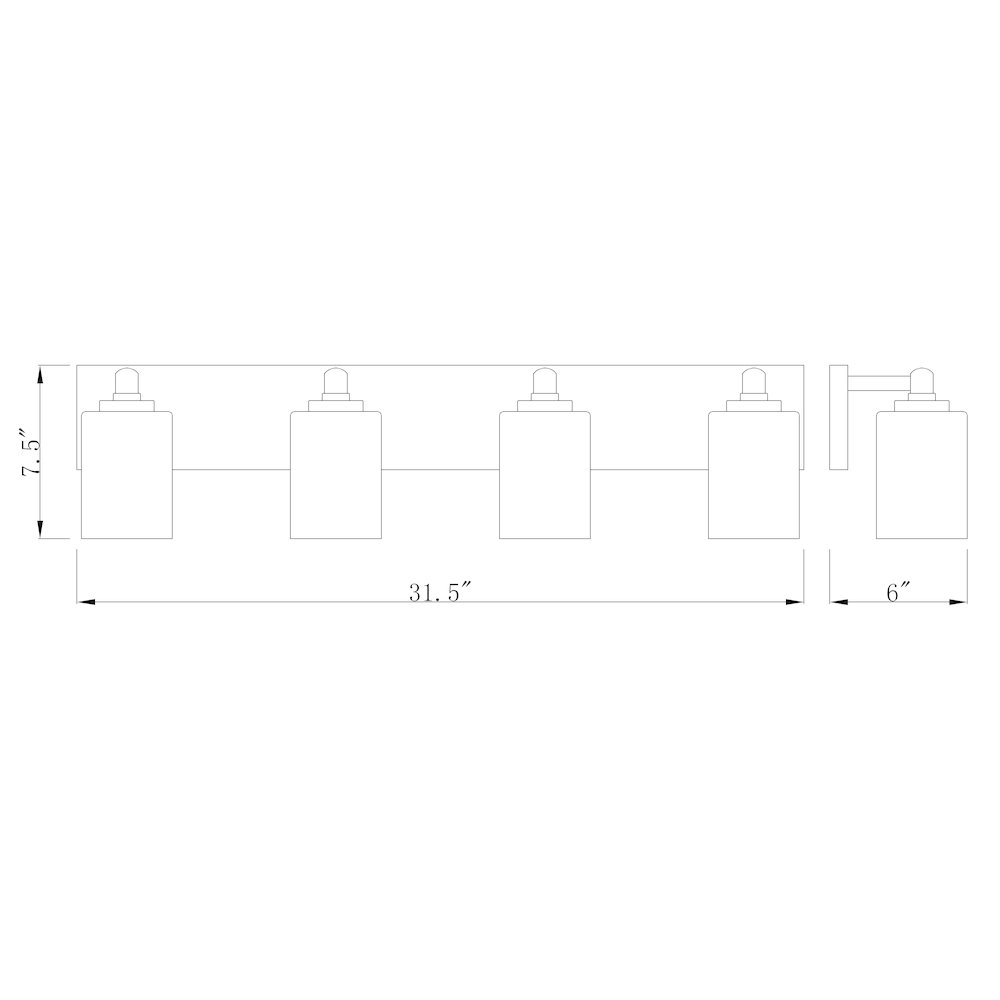 Z-Lite 4 Light Vanity. Picture 6