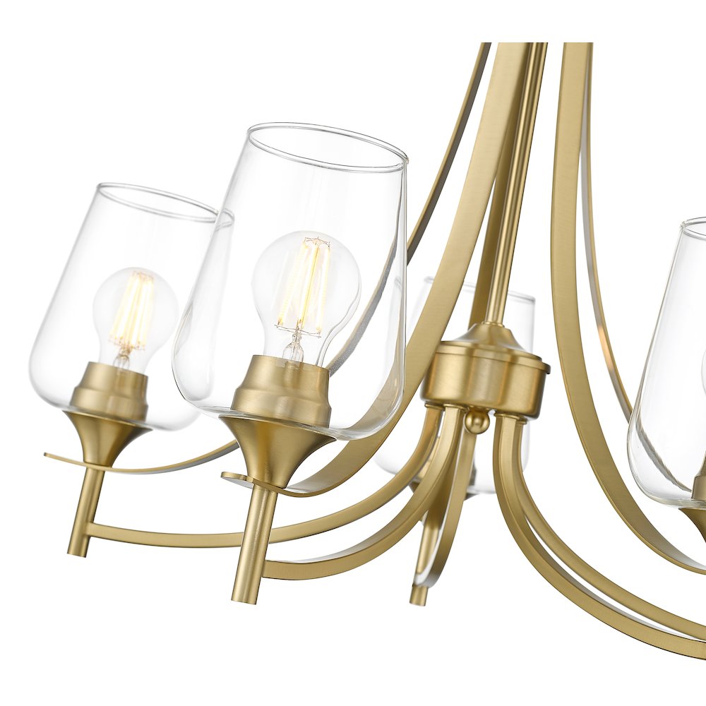 Z-Lite 5 Light Chandelier, Burnished Brass. Picture 4