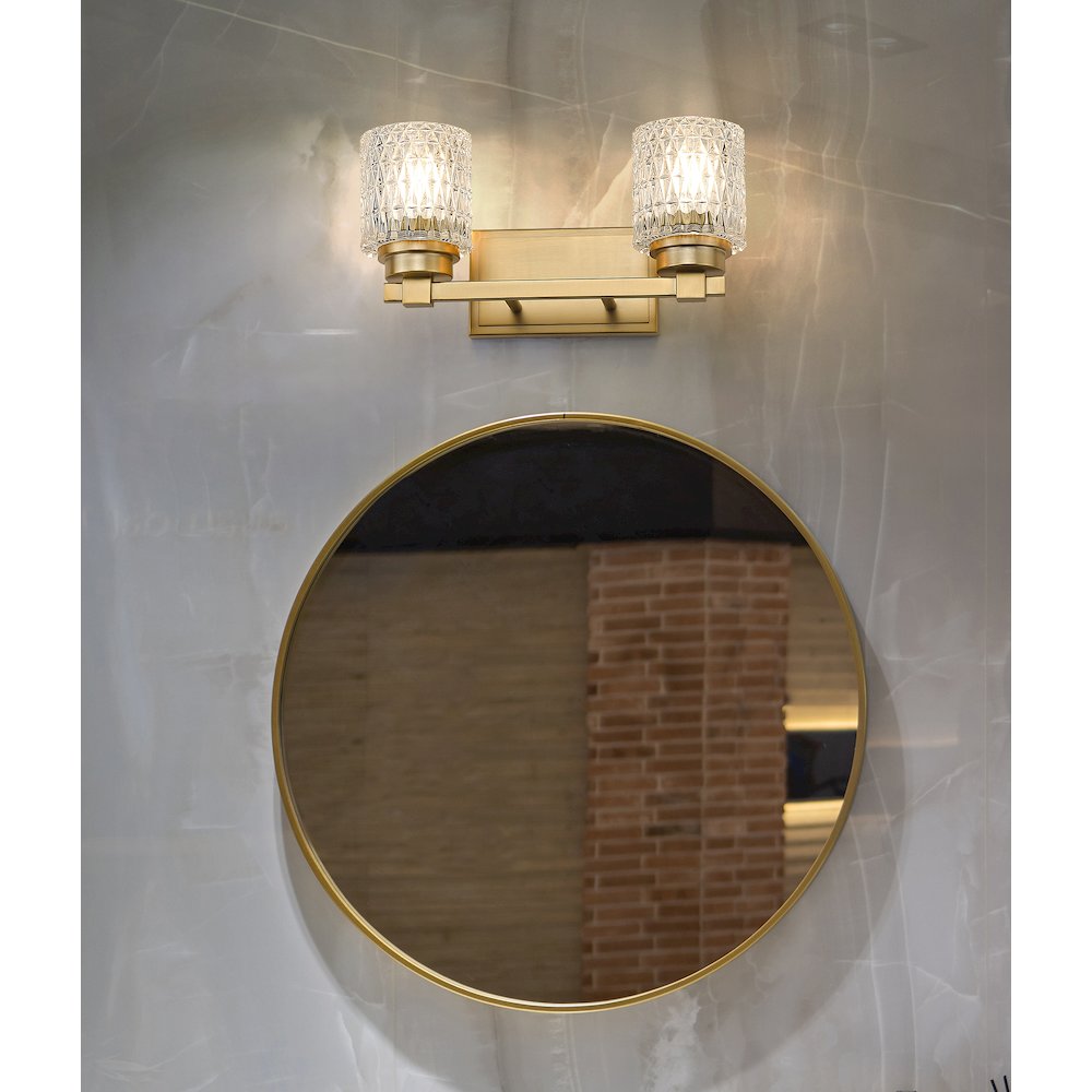 Z-Lite 2 Light Vanity, Modern Gold. Picture 6