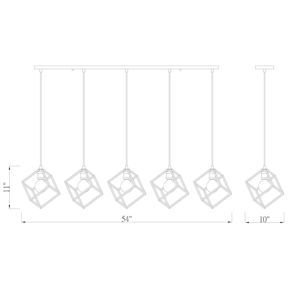 Z-Lite 5 Light Linear Chandelier. Picture 8