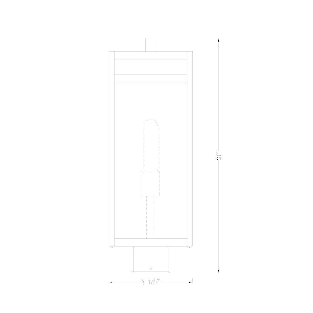 Z-Lite 1 Light Outdoor Post Mount Fixture. Picture 6
