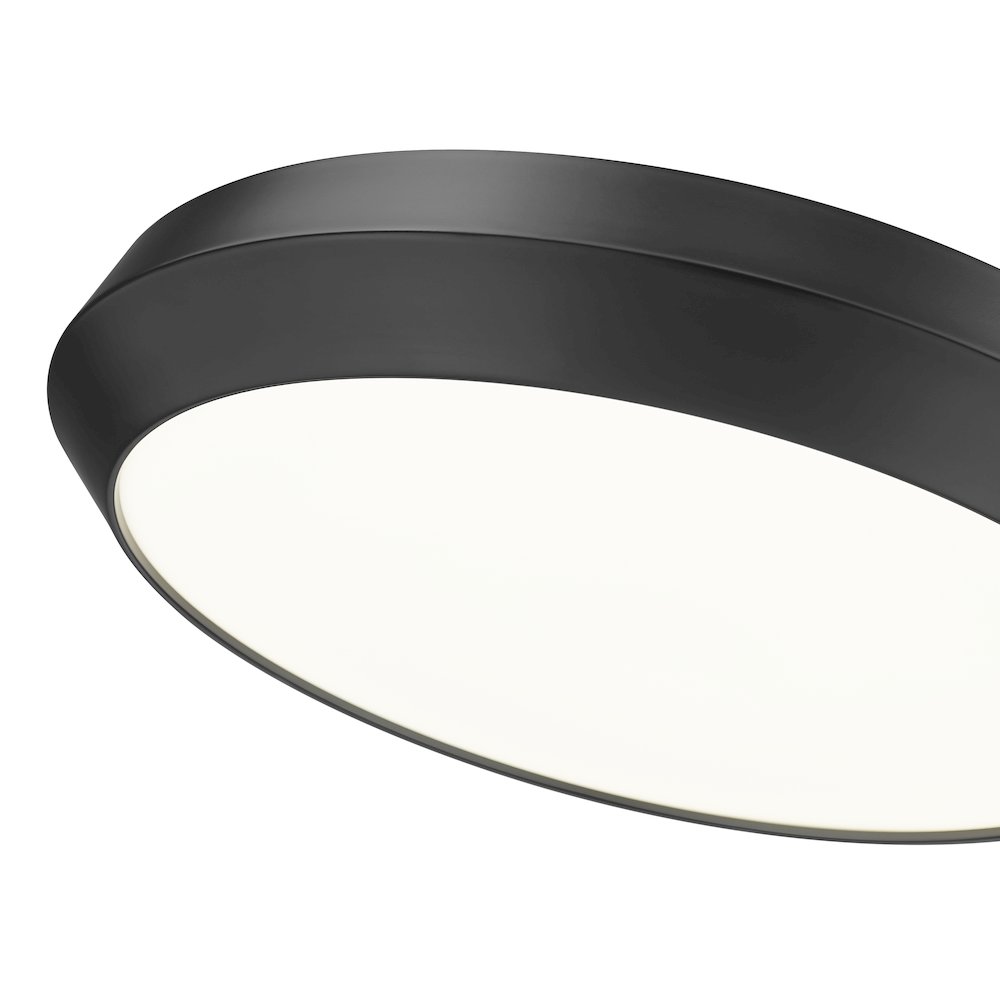 Z-Lite 1 Light Flush Mount, Matte Black. Picture 4