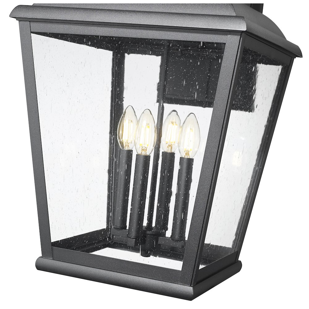 Z-Lite 4 Light Outdoor Wall Light, Sand Black. Picture 4
