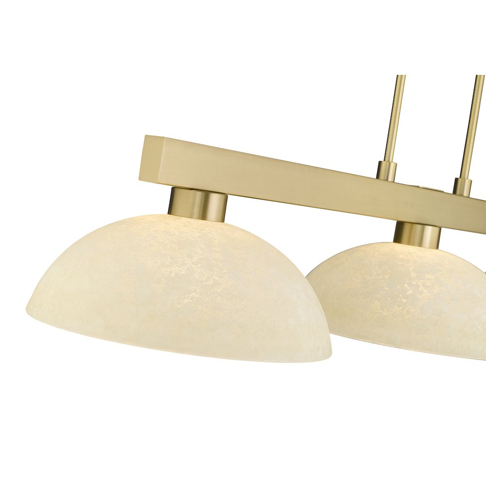 Z-Lite Cobalt 3 Light Billiard, Steel Frame, Golden Mottle Shade Color. Picture 4