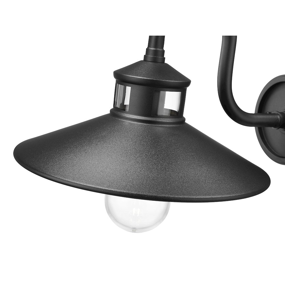 Z-Lite RLM 1 Light Outdoor Wall Light in Sand Black color, Aluminum frame. Picture 4