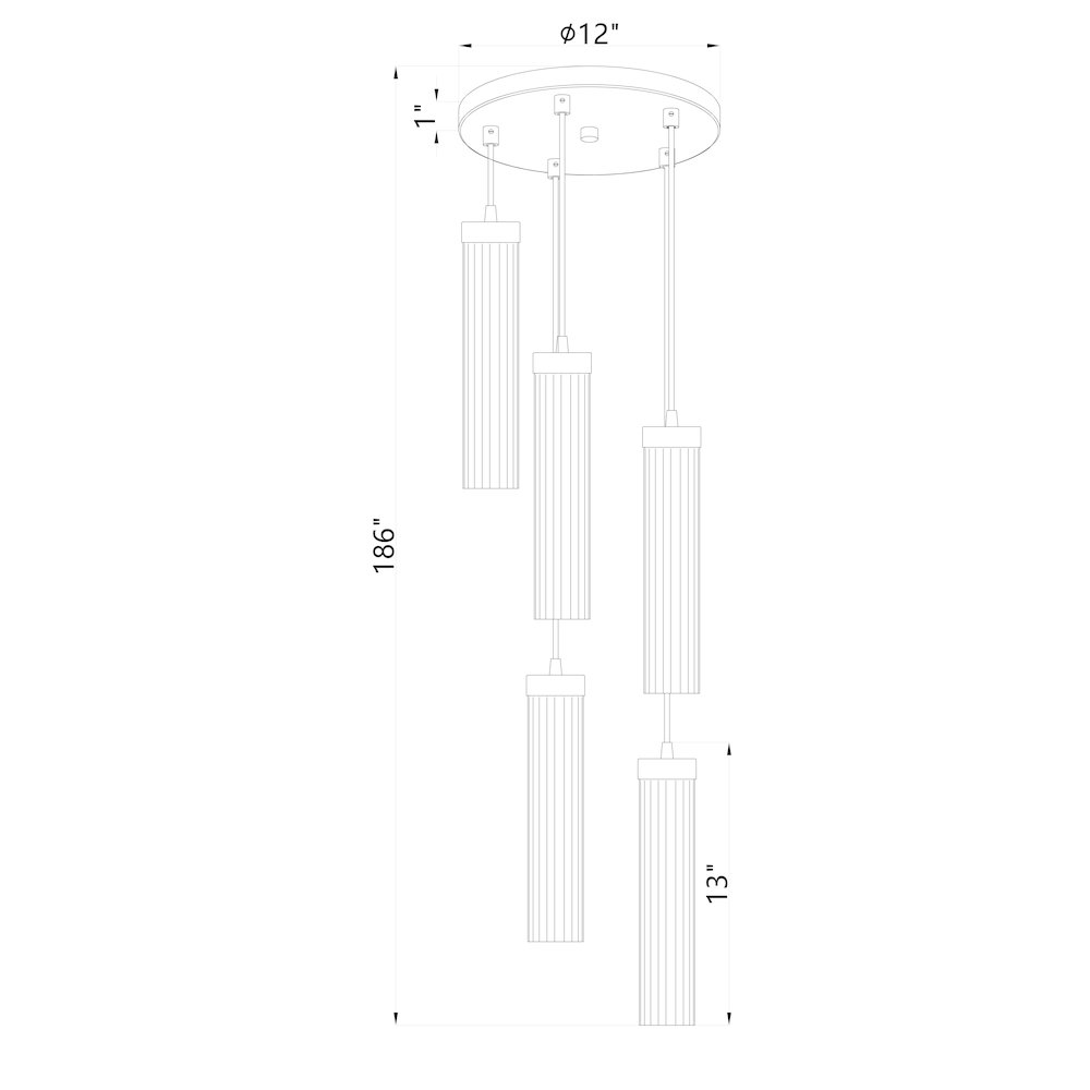 Z-Lite 5 Light Chandelier. Picture 8