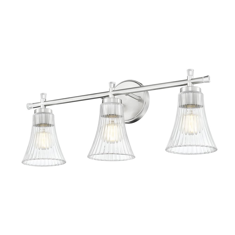 Z-Lite Belle 3 Light Vanity in Brushed Nickel color, Steel frame. Picture 3