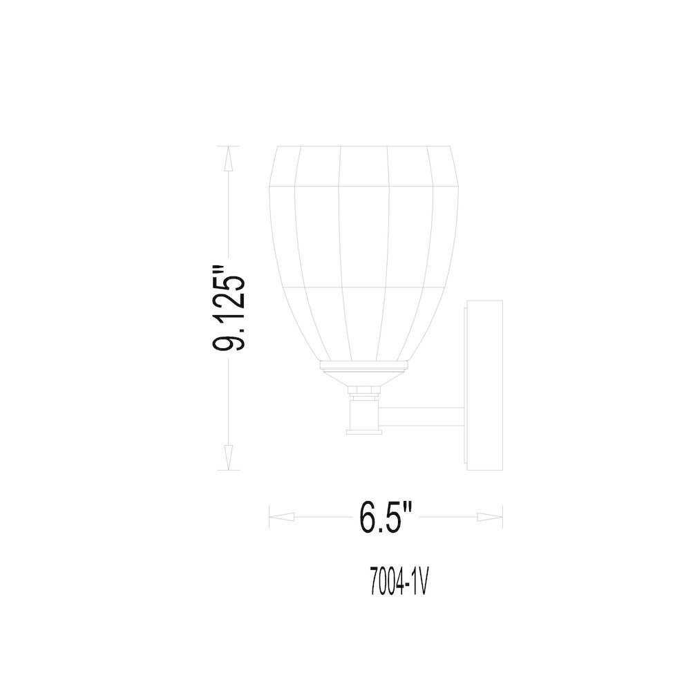 Z-Lite Oren 1 Light Vanity in Matte Black color, Steel frame. Picture 8