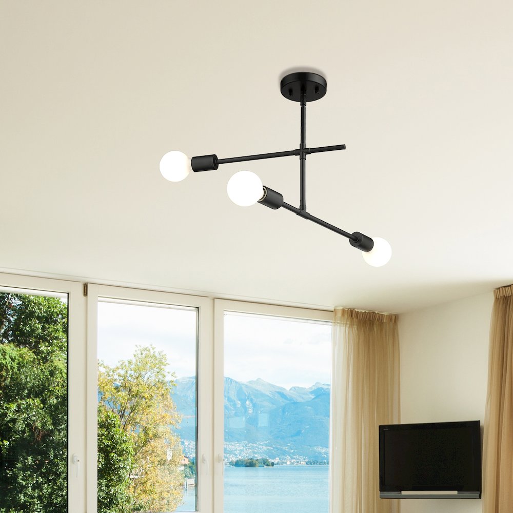 Z-Lite 3 Light Semi Flush Mount. Picture 6