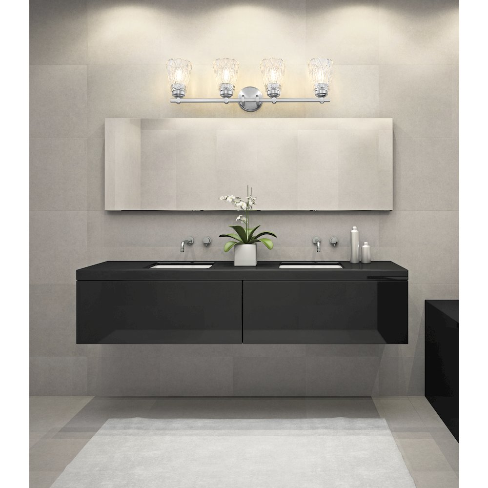 Z-Lite 4 Light Vanity, Brushed Nickel. Picture 6