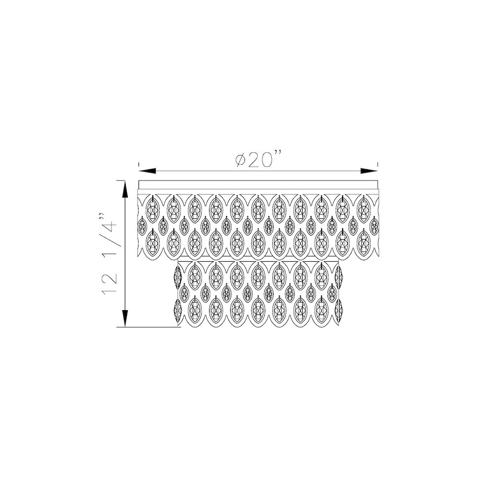 Z-Lite 9 Light Flush Mount. Picture 8